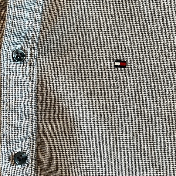 Tommy Hilfiger The Flex Slim Fit Oxford Print Woven Button Up Shirt Top, XS - Picture 3 of 7